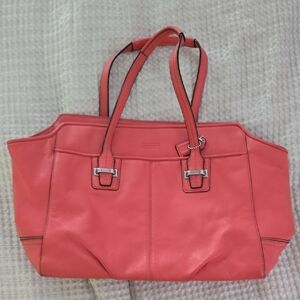 Coach Coral Leather Tote